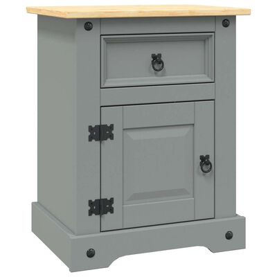 Corona Mexican Pine Bedside Table Grey