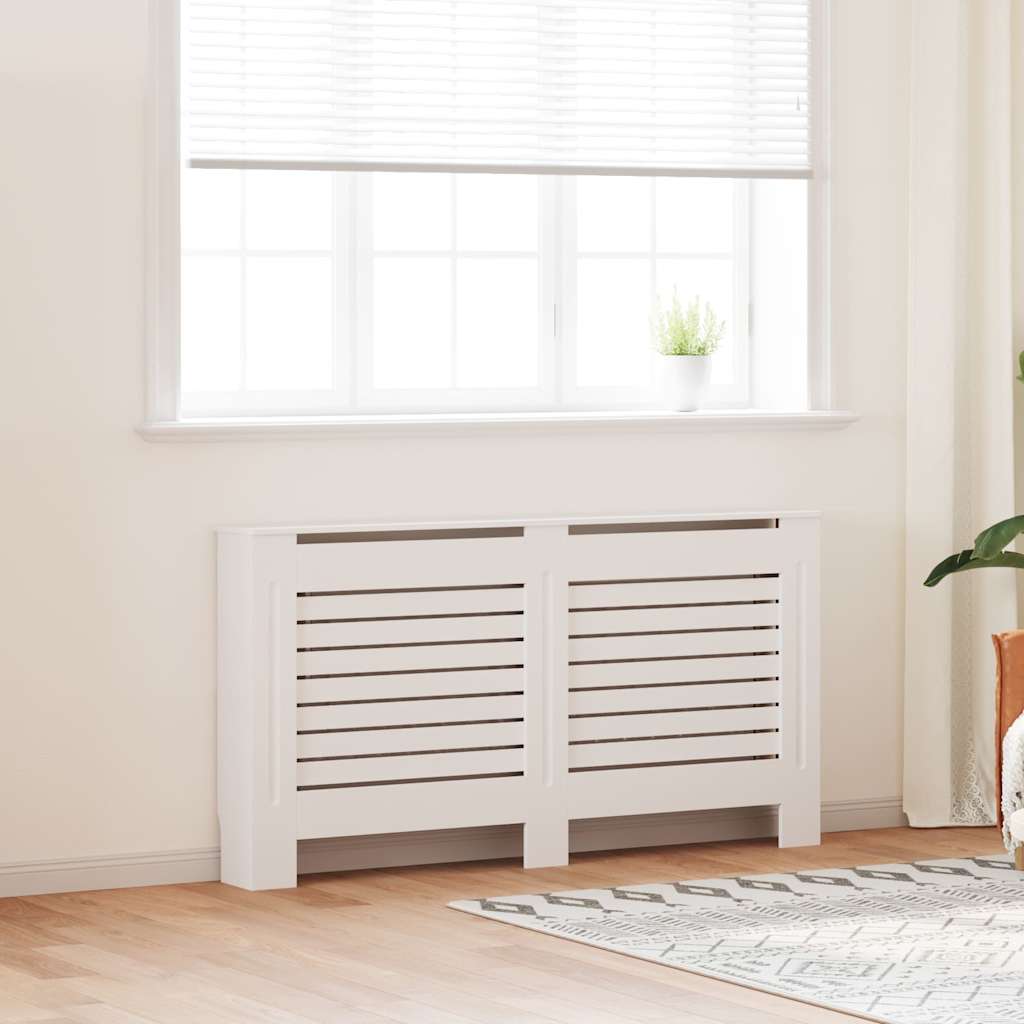 Radiator Cover White 152x19x81.5cm