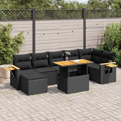 8 Piece Garden Sofa Set with Cushions