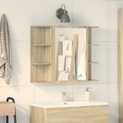 Bathroom Mirror Cabinet Sonoma Oak