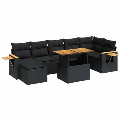 8 Piece Garden Sofa Set with Cushions