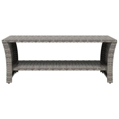 Poly Rattan Outdoor Coffee Table Grey
