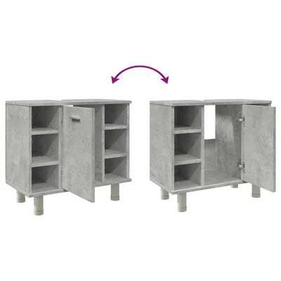 Bathroom Cabinet Grey 60x32x53.5