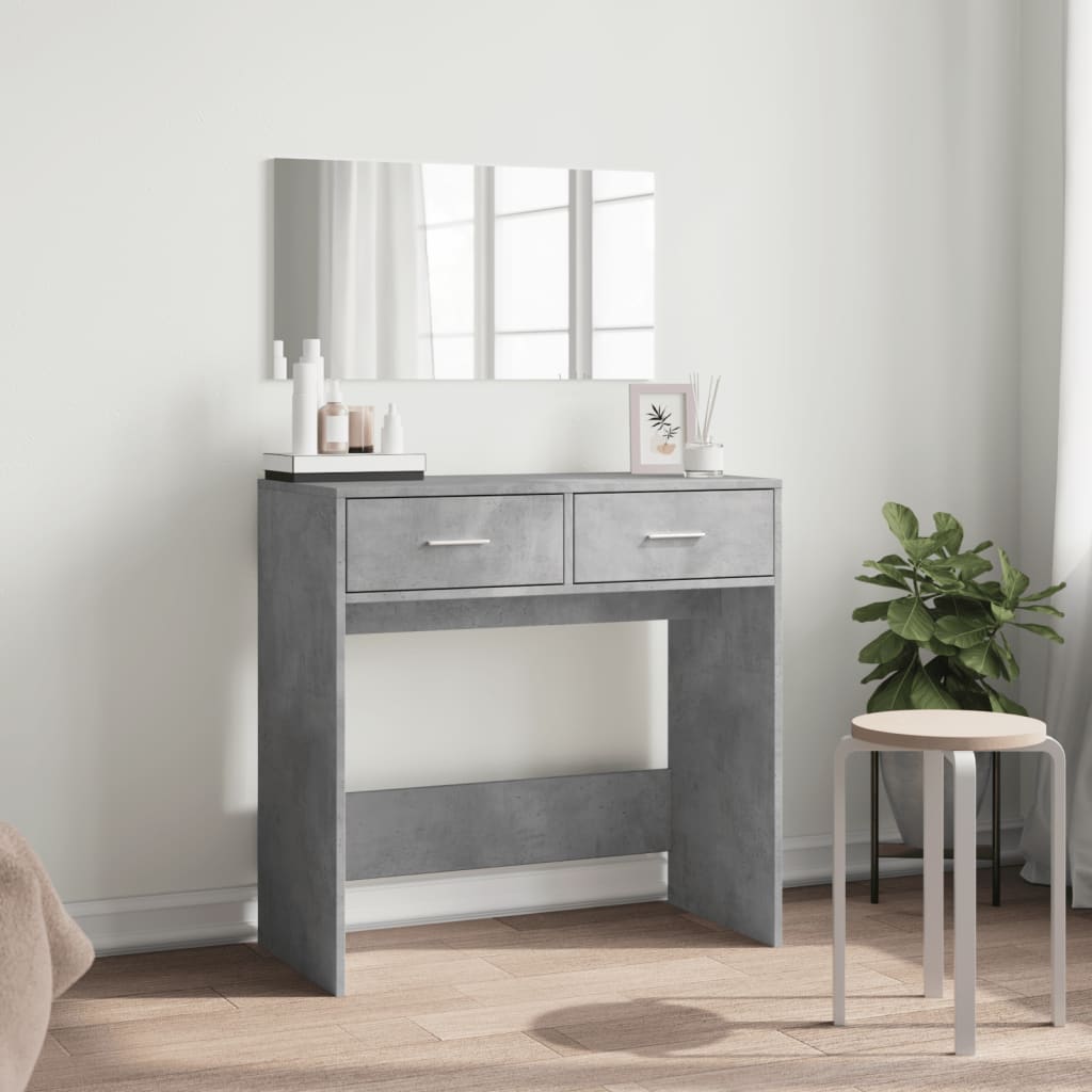 Dressing Table with Mirror Concrete Grey