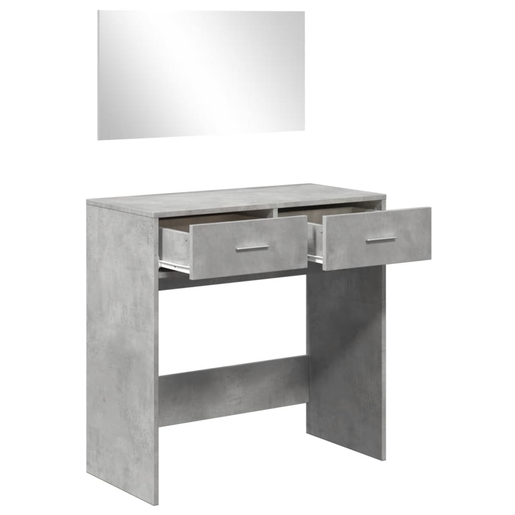 Dressing Table with Mirror Concrete Grey