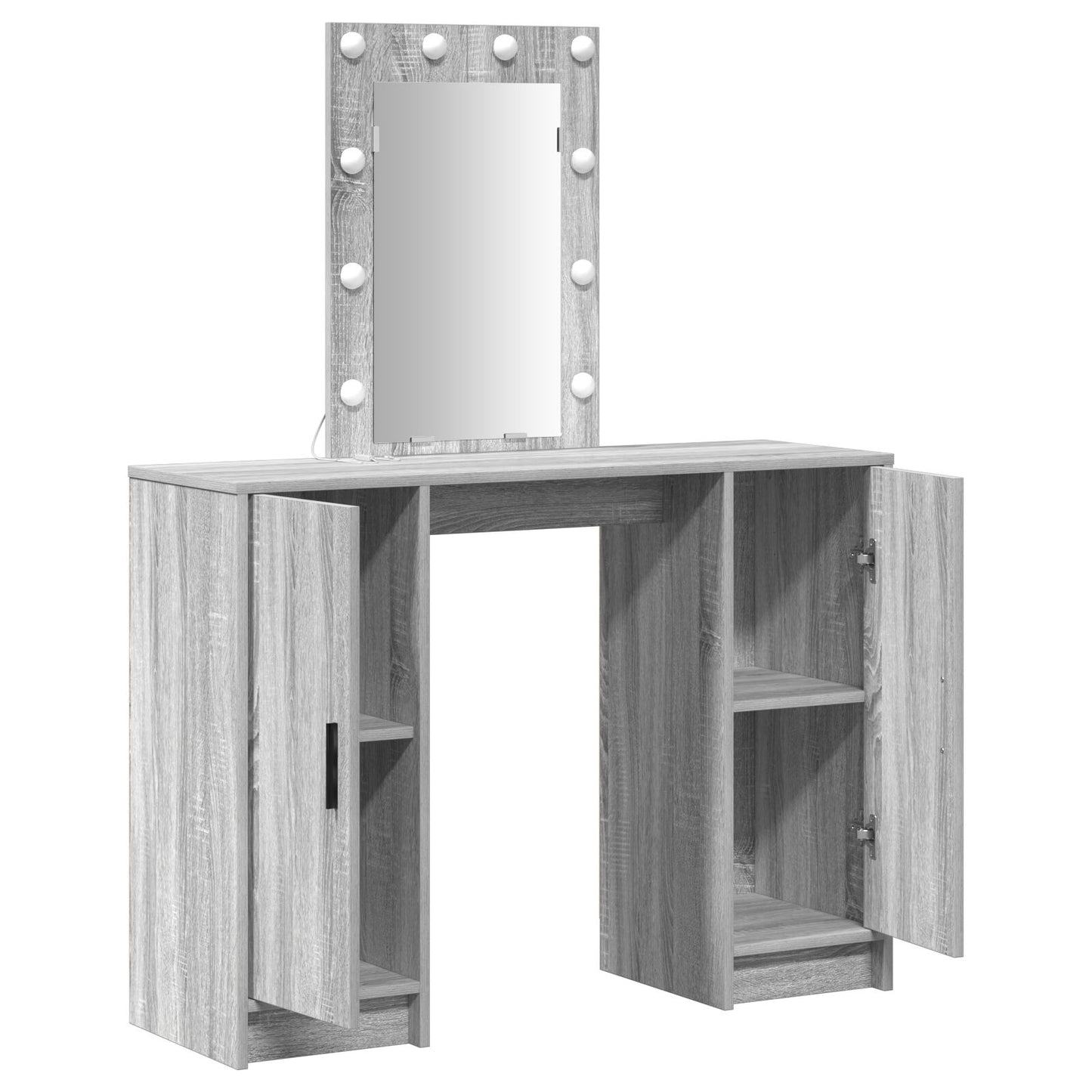 Grey Vanity Makeup Table & Mirror