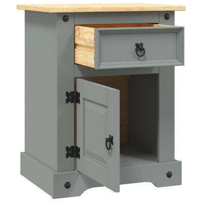 Corona Mexican Pine Bedside Table Grey