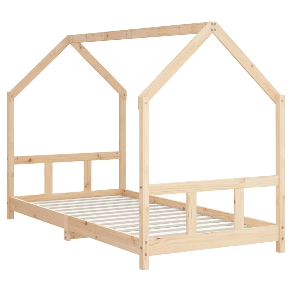Kids Bed Frame 90x190 cm Solid Pine