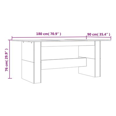 Dining Table Grey Sonoma 180x90x76