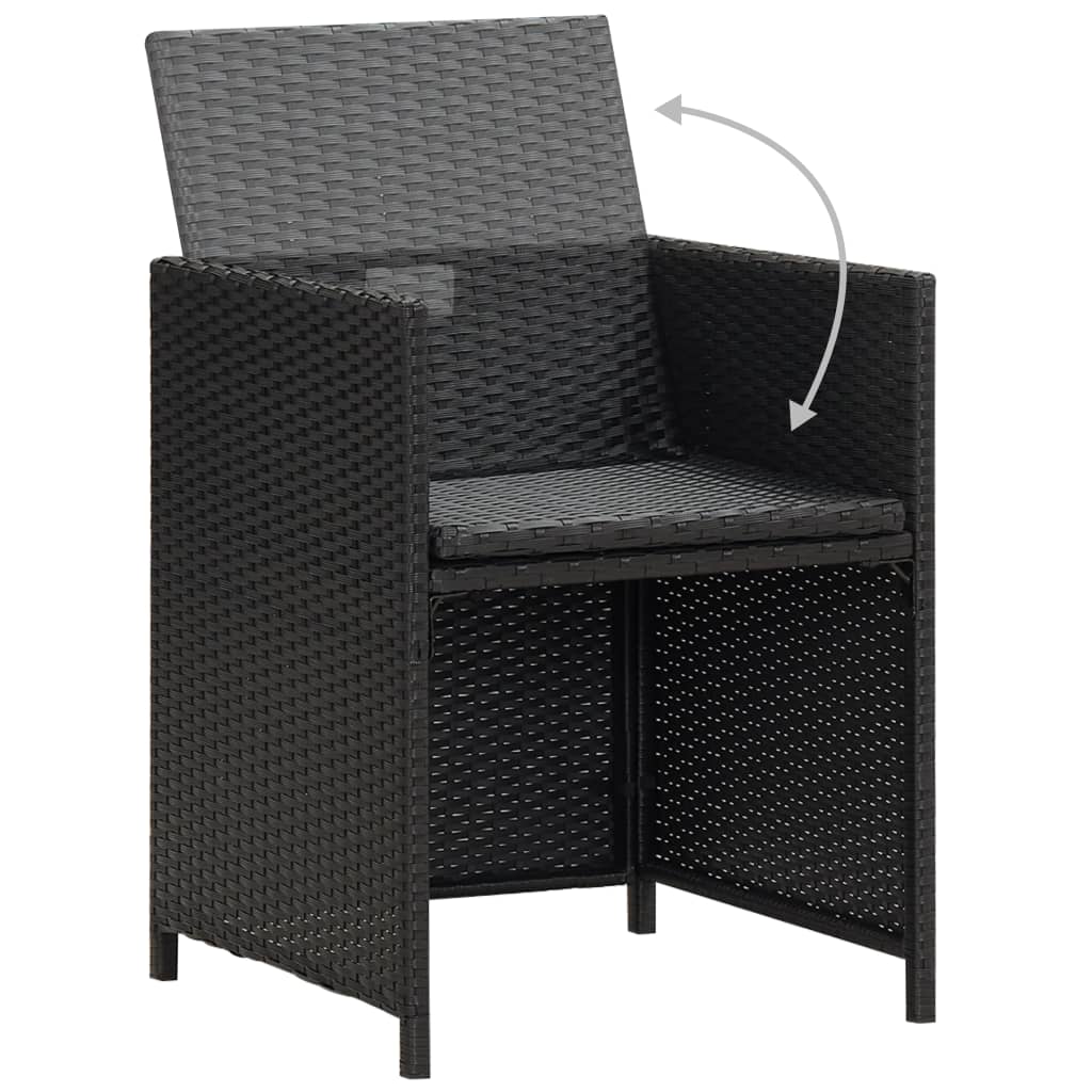 Black 5 Piece Outdoor Dining Set